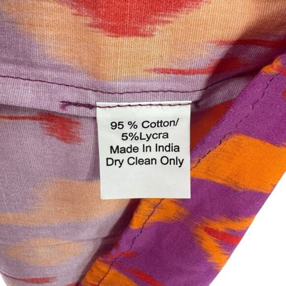 Sheridan French NEW Kelly Maxi Bow Dress in Sunset Ikat Purple Orange Size XL - Picture 8 of 9